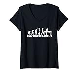 Damen Physiotherapeut Evolution Physiotherapie Geschenk T-Shirt mit V