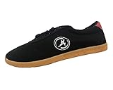 Shaoyao Unisex Kung Fu Tai Chi Atmungsaktiver Komfort Schuhe Kampfsportschuhe Üben Sport Segeltuchschuhe Schwarz 1 43