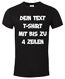 T-Shirt Bedrucken mit dem Amazon Tshirt Designer. T-Shirt selber gestalten. T-Shirt Druck. T-Shirt mit Wunschtext. T Shirts sind Ökotex-100 Zertifiziert. - Schwarz L