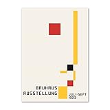 XXCCHH Bauhaus Poster Abstrakte Geometrie Leinwand Wandkunst Kreativität Malerei Und Drucke Moderne Wohnzimmer Galerie Dekor Bilder 50x70cmx1 Kein R