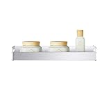 WLP-WF Kein Bohren Aluminium-Legierung Badezimmer Abstellflächen Adhesive Dusche Regal Mit 5 Haken Organizer Caddy, Geeignet Für Duschraum Bad xzcxzgvdfgsdf/Silver / 300 * 133mm(11.8in*5.2in)