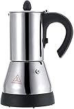 DONGSHUAI Kaffeemaschine 360 Grad Rotation Elektrische Kaffeeperkolator Kaffee Mokkakanne Umweltfreundliches Teewasser (200Ml)