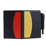 wmLzhen Sport Fußball Fußball Schiedsrichter Brieftasche Notebook& Rote Karte Und Gelb