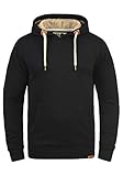 !Solid TripHood Pile Herren Kapuzenpullover Hoodie Sweatshirt Mit Teddyfutter Meliert, Größe:3XL, Farbe:Black Pil (P9000)