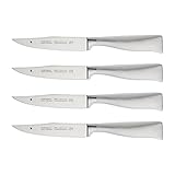 WMF Grand Gourmet Steakmesser Set 4teilig, Made in Germany, 4 Messer geschmiedet, Performance Cut, Spezialklingenstahl, Holzbox, Klinge 13,5