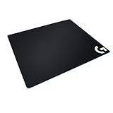 Logitech G640 Gaming-Mauspad aus Stoff, 460x400 mm, 3mm flaches Profil, Geringe Oberflächenreibung, Gleichmäßige Oberflächenstruktur, Gummiunterlage, Zusammenrollbar - Schw