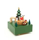 Weihnachtsspieluhr, Geschnitzte Holz Mini Vintage Spieluhr, musikalische Geschenke für Fans, Valentinstag, für Kinderliebhaber und F