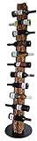 Wood & Wishes – Rustikaler Weinständer, Weinregal, Weinhalter aus Massivholz; gefertigt in Handarbeit für 11 Flaschen Wein; Höhe 158 cm Ø 34 cm; Treibholzoptik; Landhausstil; dekoratives Unik
