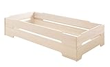 BioKinder 22633 2er Set Kai Stapelbett Stapelliege Gästebett aus Massivholz Kiefer 90 x 200 cm weiß