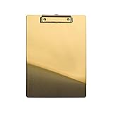 JKXWX Dokumentenmappe Ordner Mappen Gold Metall Schreibblatt Pad Zwischenablage Menü Datendatei Speicherordner for Büro Restaurant Hotel Home (Color : B)