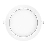 Kefflum LED Panel Deckenleuchte,Dimmbar 18W Warmweiß(3000K) 148~1480lm, ersetzt 60W Leuchtstoffröhre,Leuchte Deckenlampe Ultraslim Einbaustrahler, Ø225mm Lochgröße:205-215mm, 3-Jahre G