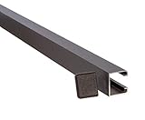 U- Montageprofil Pfosten anthrazit mit 195cm - Pfosten für Sichtschutzwände, Elementhalter, Gartenpfosten, Zaunpfosten, Einschlaghülsen, Aufschraubhülsen, Pfosten zum einbetonieren, Pfosten für den Erdverbau, Pfostenträger, U Montageprofil, WPC Zubehör, Aufschraubpfosten,  -- großes Sortiment an Sichtschutz, Bambus, Schilf, Naturprodukte und Zubehör für G