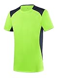Black Crevice Herren Sport T-Shirt, Green/Navy, L