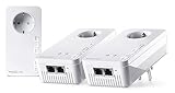 devolo Magic 2 WiFi next Multiroom Kit, WLAN Powerline Adapter -bis 2.400 Mbit/s, Mesh WLAN, WLAN Steckdose, 4x Gigabit LAN Anschluss, dLAN 2.0, weiß