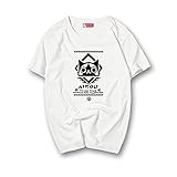 Monster Hunter T-Shirt,Monster Hunter Welt Baumwolle Kurzarm Cosplay Kostüm Für Studenten Spiel Liebhaber Geschenke Teen (XL,Weiß)