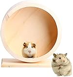 Cxing Hamsterrad, Holzübungsrad Haustiere, Wooden Silent Spinner Scheibe, Für Laufrad, Ruhhaus, Nest, rutschfeste Laufscheibe für Rennmäuse, Chinchillas, Igel, Mäuse (M)