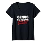 Damen Genug getrunken Jetzt wird gesoffen T-Shirt mit V