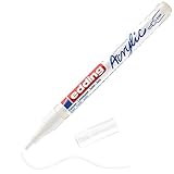 edding 5300 Acrylmarker fein - weiß - 1 Acrylstift wasserfest - feine Rundspitze 1-2 mm - Acryl Farben zum Malen auf Leinwand, Malpapier und Holz - Acrylstifte für S