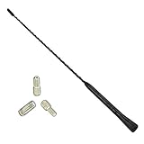 Jurmann Universal 41 cm Auto Antenne - Ersatz Schwarz Stabantenne mit 3 Adapter - erstklassiger Empfang von AM/FM DAB GPS GSM