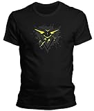 DragonHive Herren T-Shirt - Pokemon Go Team Gelb Instinct Trainer - Herren T-Shirt und Männer Tshirt, Größe:XS, Farbe:Schw