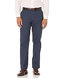 Amazon Essentials Classic-Fit Wrinkle-Resistant Flat-Front Chino Pant Unterhose, Blau (Navy), W36/L30