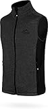 normani Herren Strick-Fleeceweste mit Seitentaschen und Neopren Ärmellose Outdoor Weste, warme 280 g/m² Grammatur Farbe Anthrazit Größe M