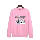 YLWX T-Shirt Grey's Anatomy Kapuzenpullover Herren Damen Rundhals Langarm Gedruckt Pullover Sweatshirt (Color : Pink, Size : XL)