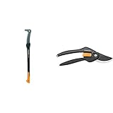 Fiskars lange Machete, Länge 94,5cm, Antihaftbeschichtet, Gehärtete Stahlklinge/Glasfaserverstärkter Kunststoffgriff & Bypass-Gartenschere für frische Äste und Zweige, Hochwertige Stahl-Klingen, 20