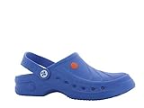 Oxypas Komfortabler Clog für Damen - Leichter Sicherheitsschuh für Herren, ideal für Krankenhaus, Küche oder Garten, rutschfester und stoßdämpfender Pflegeschuhe, Sonic Electric Blau, EU 41/42