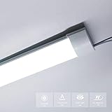 LED-Lichtleiste, Integrierte Leuchtröhre 120cm 3430lm Kaltweiß 6500K Wand Deckenmontage Lichtleiste für Garage Werkstatt Schuppen Kü