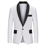 Herren Blazer Farbkontrast Spleißen Stilvolle Casual Solide Anzüge Business Hochzeit Outwear Mantel Anzug Tops für Abendessen, Abschlussball, Party B