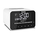 TechniSat Digitradio 52 CD Stereo DAB Radiowecker mit zwei einstellbaren Weckzeiten (DAB+, UKW, Snooze, Sleeptimer, dimmbares Display, Bluetooth, Wireless-Charging Funktion, CD-Player) weiß