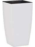 Dehner Pflanztopf mit Bewässerungssystem, ca. 57 x 30 x 30 cm, Kunststoff, weiß