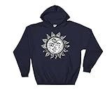 Pickleball Players Clothing Men Women Sun Drawing Face Illustrations Hoodie Sweatshirt Jumper Pullover 3914 Navy Blue-XXL