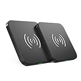 Fast Wireless Charger Ladepad [2Pack] Kabelloses Ladegerät, 7.5W/10W Charger für iPhone13/12/12 Pro Max/SE 2020/11/11ProMax/XS/XR,10W Qi Ladestation für Galaxy S20/Note 20/10/9/8/S10 (Schwarz)