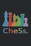 Schach Chess Schachspieler Schachfiguren König Dame Läufer Pferd Turm Schachbrett: Notizbuch - Notizheft - Notizblock - Tagebuch - Planer - Liniert - ... - 6 x 9 Zoll (15.24 x 22.86 cm) - 120 S