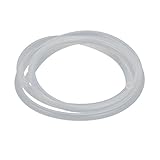 sourcing map 4mm x 6mm Hochtemperaturbeständig Silikon Gummischlauch Rohr Leitung Milchig 1 Meter Lang