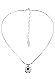 Leslii Damen-Kette Fußball-Kette Sport Strass-Fußball Spieler-Frau kurze Halskette silberne Modeschmuck-Kette in Silb