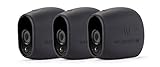 3 x Silikon Skins kompatibel mit Arlo Smart Home Security Kamerasystem - 100% WiFi von Wasserstein (schwarz)
