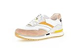 Gabor Damen Low-Top Sneaker, Frauen Halbschuhe,Wechselfußbett,Moderate Mehrweite (G),Strassenschuhe,Sportschuhe,Weiss/Multic.(Sp),40 EU / 6.5 U