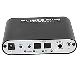 Digitaler Audiokonverter,5.1-Kanal-Audiodecoder,AC-3 Audiodecoder Digitales Optisches Koax-zu-Analog-Audio für Heim/Konzertsaal/Kino.((Host + USB + Glasfaser))