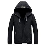 Herren Outdoorjacke 3in1 Wasserdicht Winddichter Warme Regenjacke Ideal zum Fahrradfahren & Wandern, Softshelljacke Trainingsjacke Fahrradjacken, Atmungsaktiv Winterjack