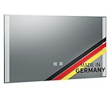 Spiegel ID Arella: LED BADSPIEGEL mit Beleuchtung - Made in Germany - Auswahl: (Breite) 70 cm x (Höhe) 110 cm - Modell: 2203507 - LED Lichtfarbe: warm und kaltweiß - Bedienung: Doppel Touch S