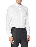 Seidensticker Herren Slim Langarm Uni Bügelfrei 3 Klassisches Hemd, Weiß, 43 EU