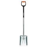 Fiskars Schaufel, Breite: 23 cm, Länge: 130 cm, Qualitätsstahl-Blatt/Glasfaserverstärkter Kunststoff-Stiel, Schwarz/Orange, Xact, 1003688