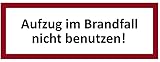 11 Aufkleber Aufzug im Brandfall Nicht benutzen (7,4 x 21 cm) Hinweis S