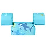 HeySplash Kinder Schwimmflügel, Cartoon Design Schwimmhilfe 2-6 Jahre Kinder Schwimmreifen Sicher Kein Aufblasen Schwimmgürtel mit Sicherheitsverschluss für Jungen und Mädchen Schwimmtrainer,Haib