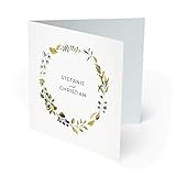 (50 x) Einladungen zur Hochzeit Hochzeitskarten Einladungskarten Karten Blumen B