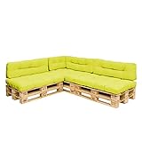 Royal Schneider Palettenkissen Set Palettensofa Palettenpolster 120x80cm 6R LS Sitzkissen Rückenkissen, 7er Set, 500-32