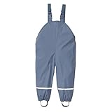 HWTOP Regenhose Kinder Matschhose Mädchen Jungen Unisex Fahrrad Regengewand Kinder Outdoor Hose Thermo Matschhose Gefüttert Wasserdicht Regenbekleidung Latzhose Skihose W